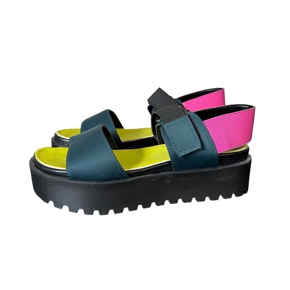 Urban Outfitters Colorful Elastic Platform Sandles Shoes US Size 6